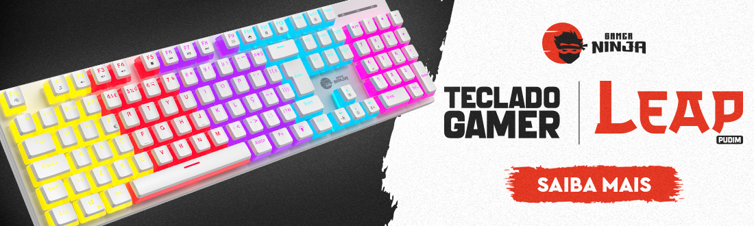 Teclado Gamer Ninja LEAP | Maior conforto durante as suas gameplays. Saiba mais!