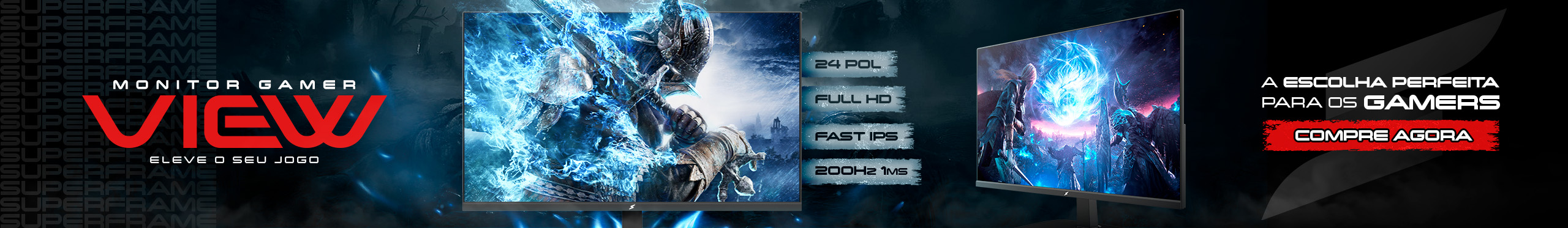 Monitor SuperFrame View 24 | Maior qualidade de imagem e imersão. Clica!