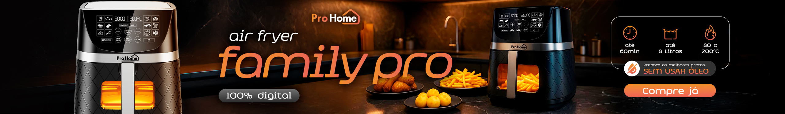 Air Fryer Family Pro | Cozinhe de Maneira Saudável. Clica!