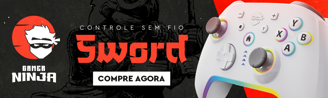 Controle Gamer Ninja Sword | Maior precisão no Game. Conheça já!