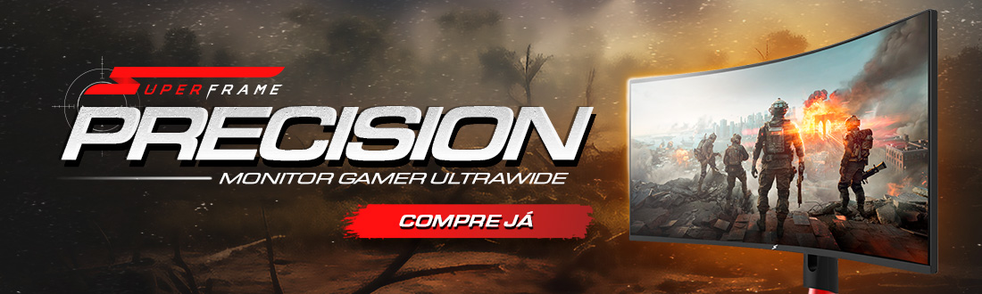 Monitor SuperFrame Precision 34 Pol | Sinta a verdadeira imersão. Clica!