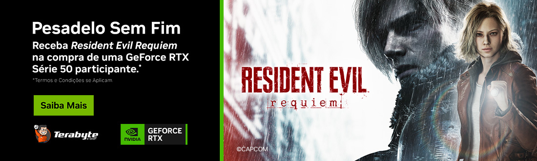 Bundle | Receba Resident Evil Requiem na compra de uma GeForce RTX Série 50 participante.