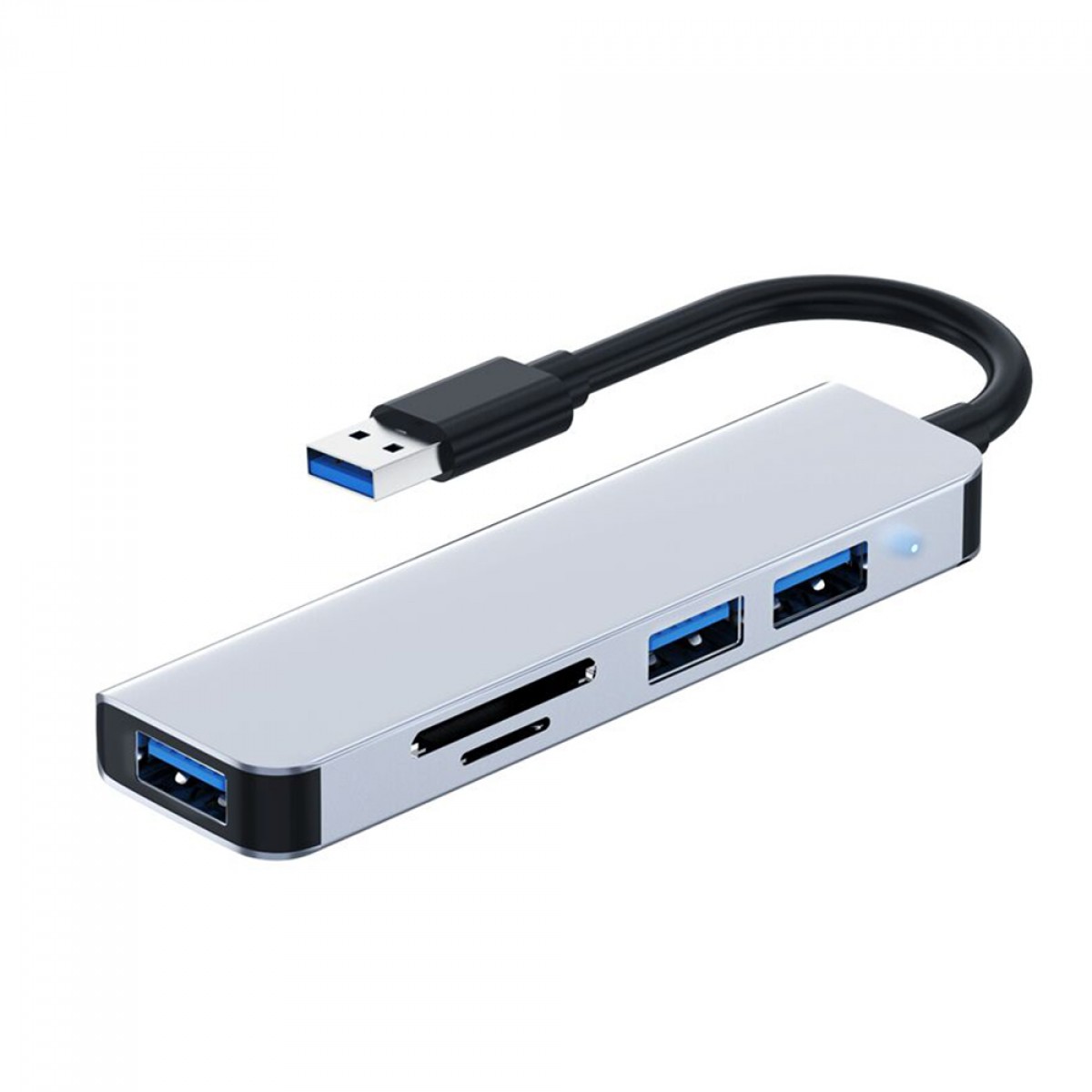 Adaptador HUB 5 Em 1, USB 1.1/2.0/3.0+SD/TF, Pure Power, PP-HUB-006