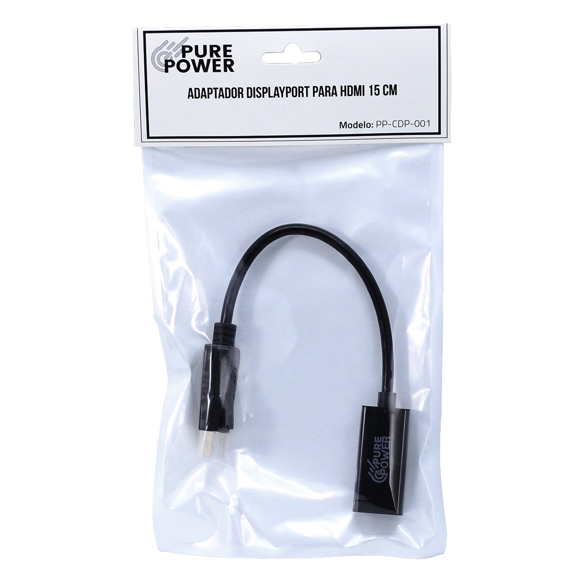 Adaptador DisplayPort para HDMI, 15cm, Pure Power, PP-CDP-001