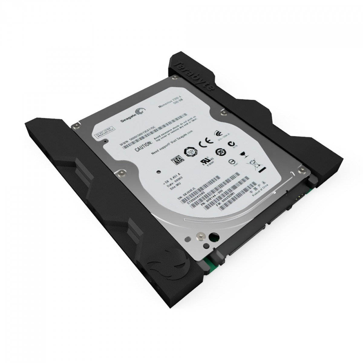 Adaptador Terabyte Para HDD, 2,5" Para 3,5", Preto