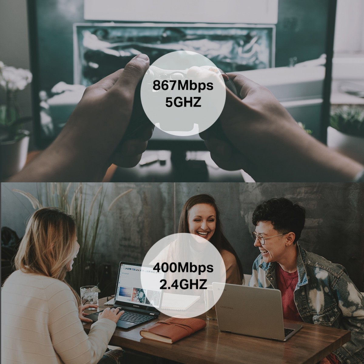 Adaptador Wireless TP-Link Mini USB, Dual Band, 2.4/5Ghz, 867Mbps, Archer T3U MU-MIMO AC1300