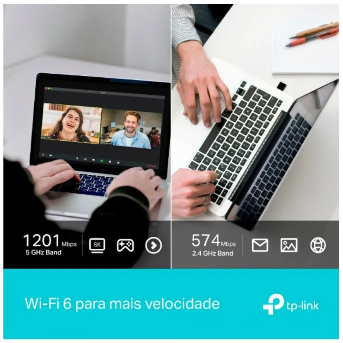 Adaptador Wireless TP-Link Nano USB, Archer TX20U, WI-FI 6, AX1800