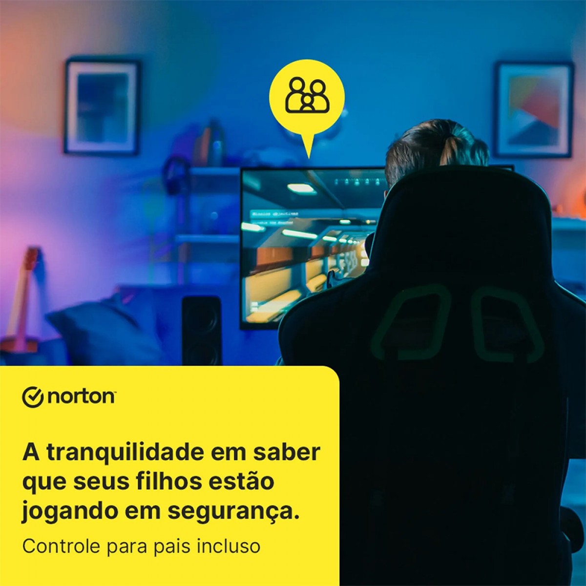 Antivírus Norton 360 Gamers, 3 Dispositivos, 12 Meses ESD, Digital para Download, 21415189