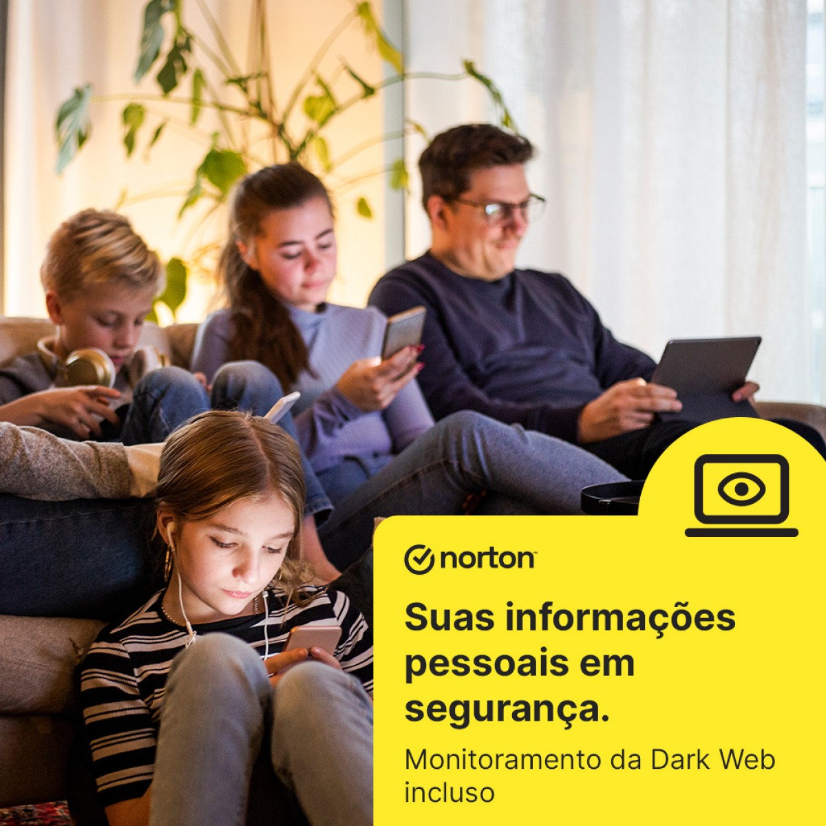 Antivírus Norton 360 Premium, 10 Dispositivos, 12 Meses, Digital para Download, 21430780