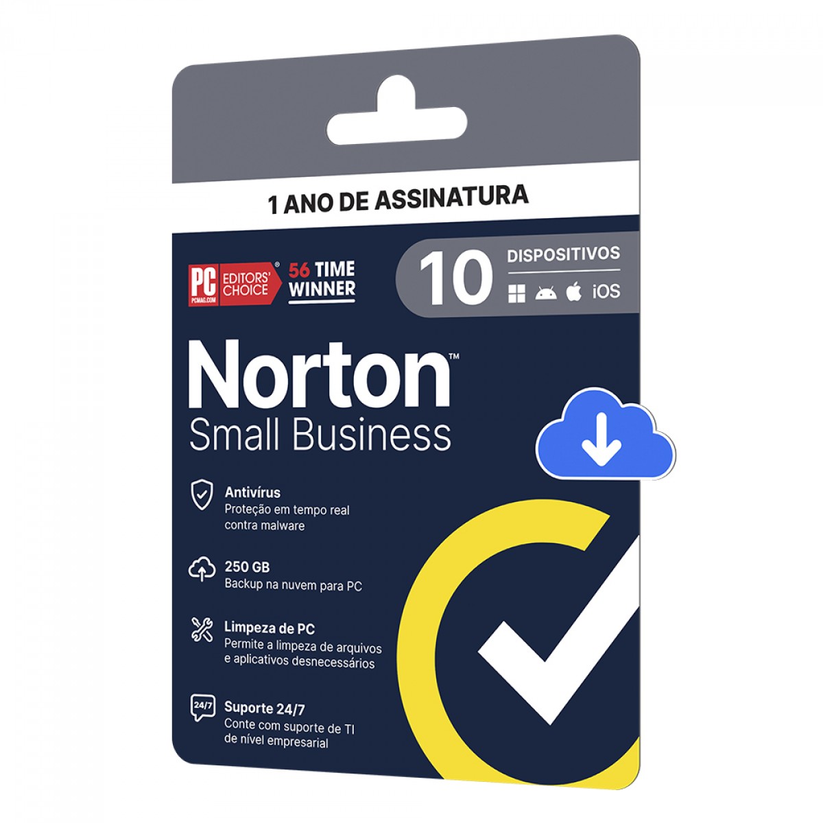 Antivírus Norton Small Business 250GB, 10 Dispositivos, 12 Meses ESD, Digital para Download, 21460352