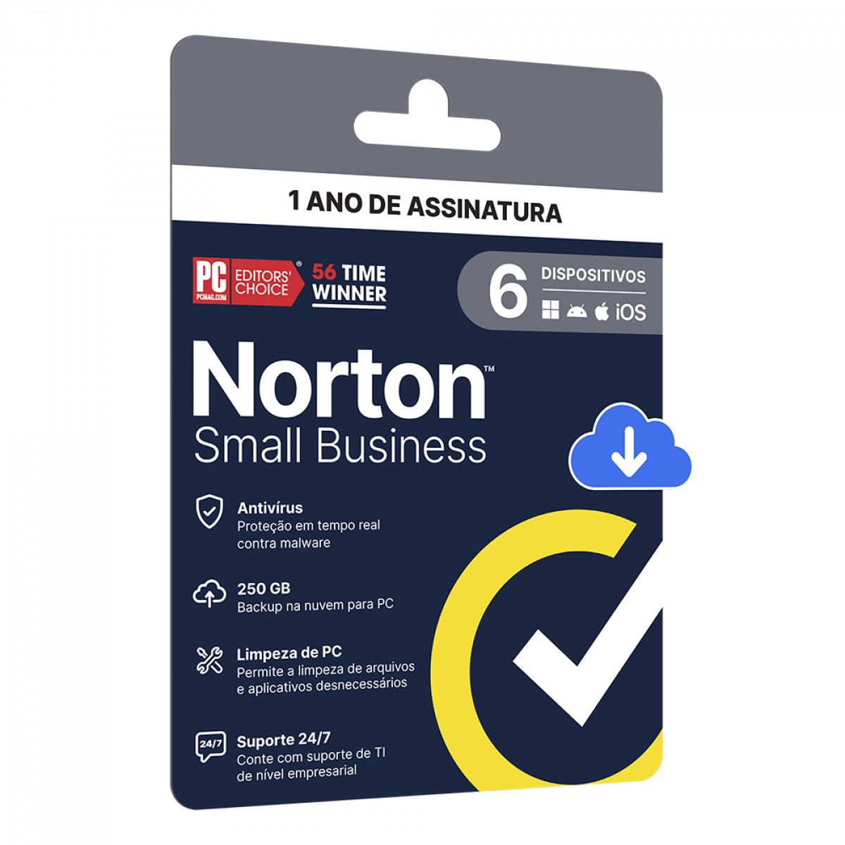 Antivírus Norton Small Business 250GB, 6 Dispositivos, 12 Meses ESD, Digital para Download, 21460369