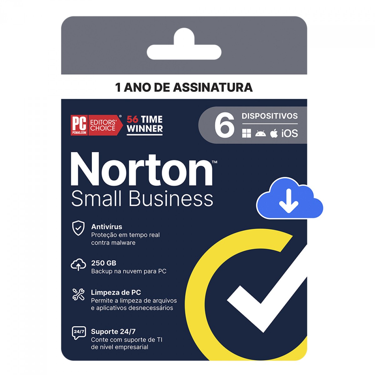 Antivírus Norton Small Business 250GB, 6 Dispositivos, 12 Meses ESD, Digital para Download, 21460369