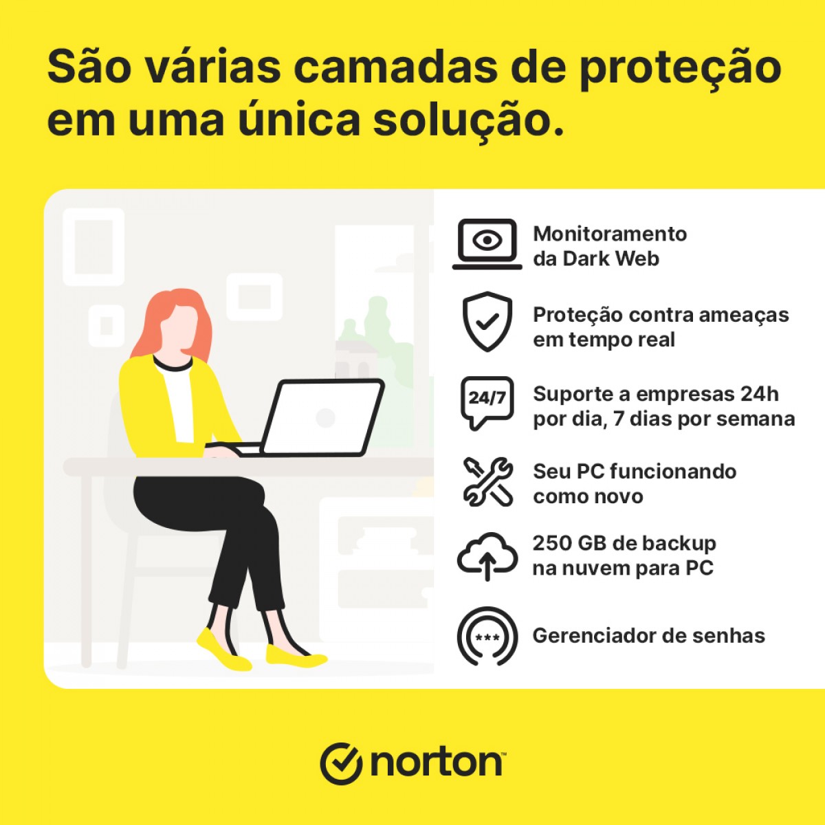 Antivírus Norton Small Business 250GB, 6 Dispositivos, 12 Meses ESD, Digital para Download, 21460369