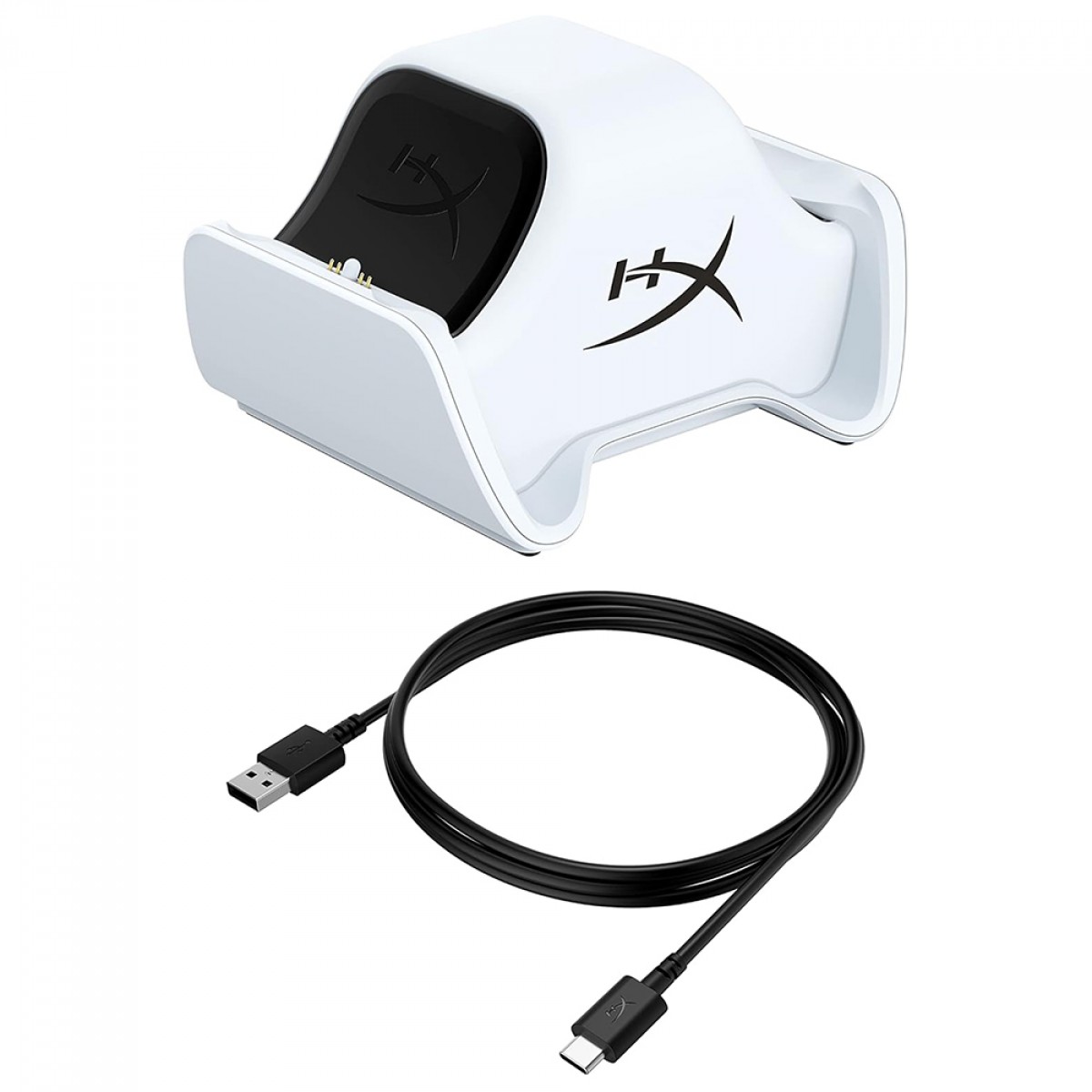 Base de Carregamento HyperX ChargePlay Duo, Para Controles Dualsense de PS5, Branco, 51P68AA