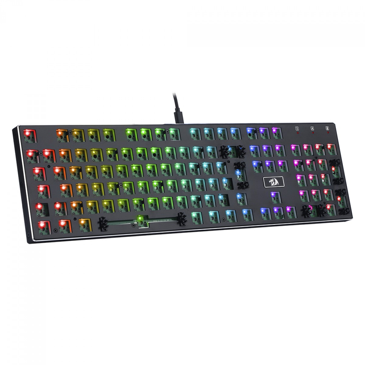 Base Para Teclado Mecânico Gamer Devarajas-Barebore, RGB, Black, RD-BBK556
