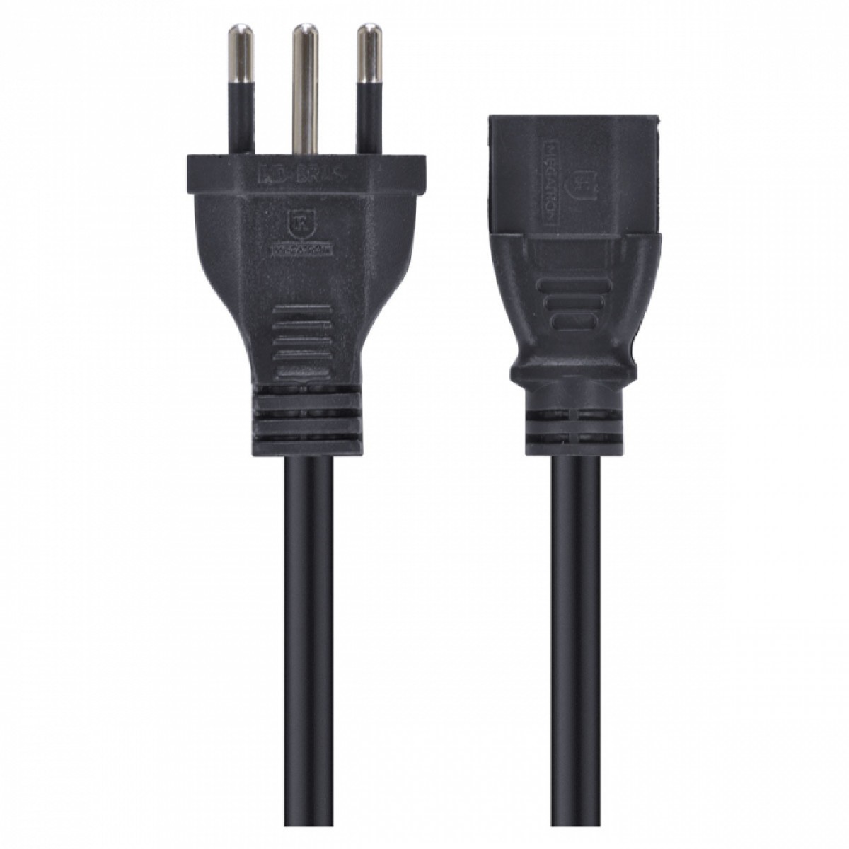 Cabo de Força Vinik Padrão BR, Tripolar, 3x0,75mm, 250v, 1,2m