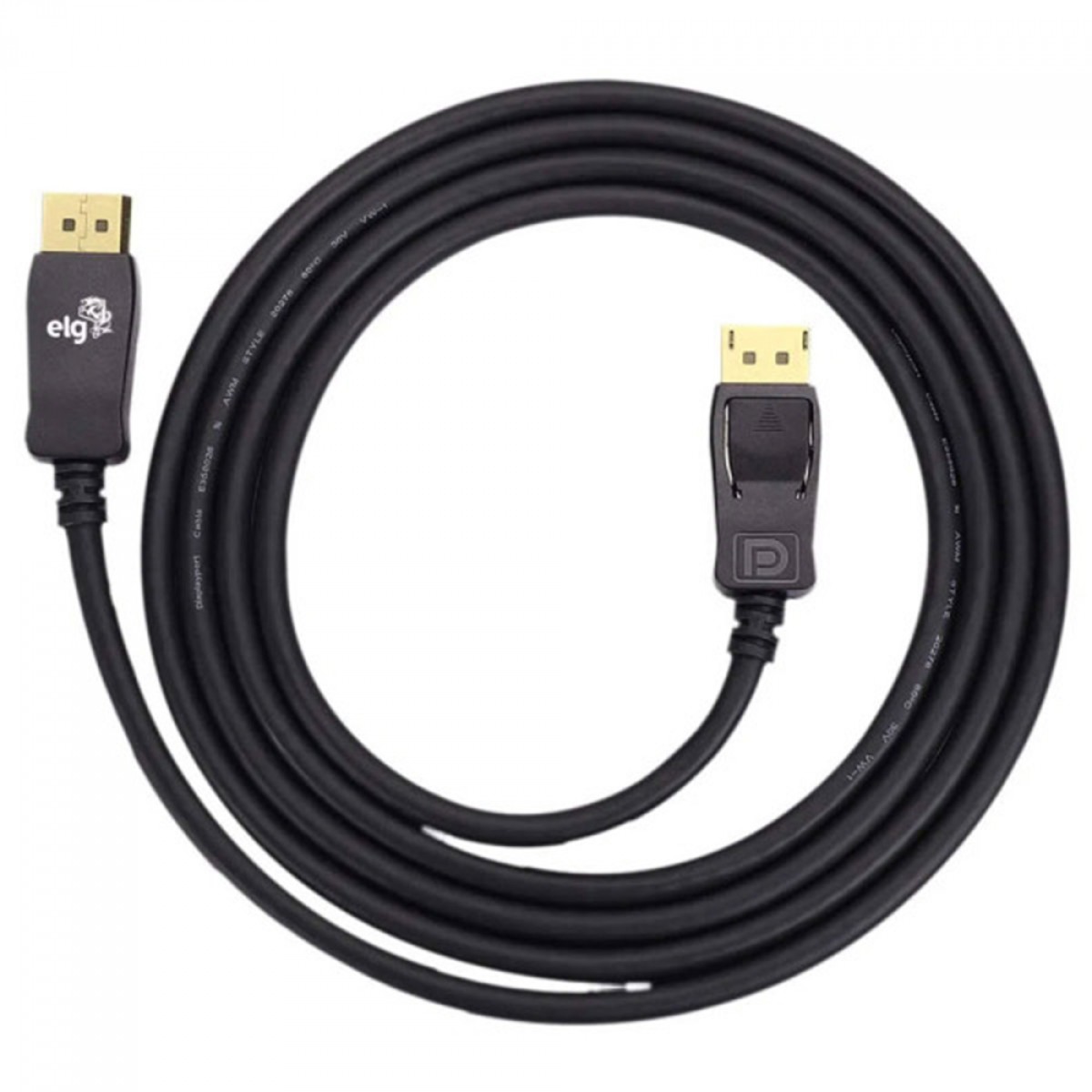 Cabo DisplayPort 1.4 ELG, 8K, 2m, Preto, DP1420