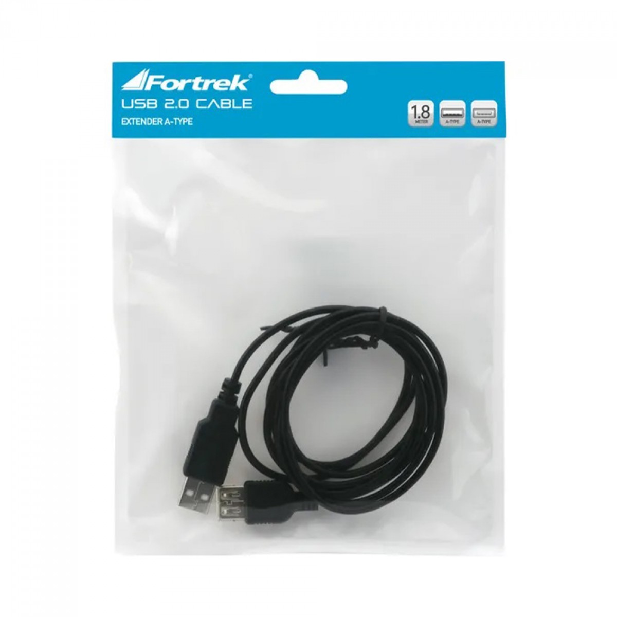 Cabo Extensor USB 2.0 Macho para Femea Fortrek, FK413C