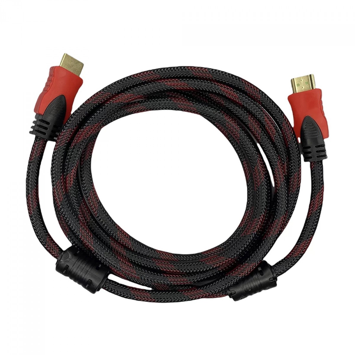 Cabo HDMI 1.4 Teccon, 3m, Preto e Vermelho, TC0030