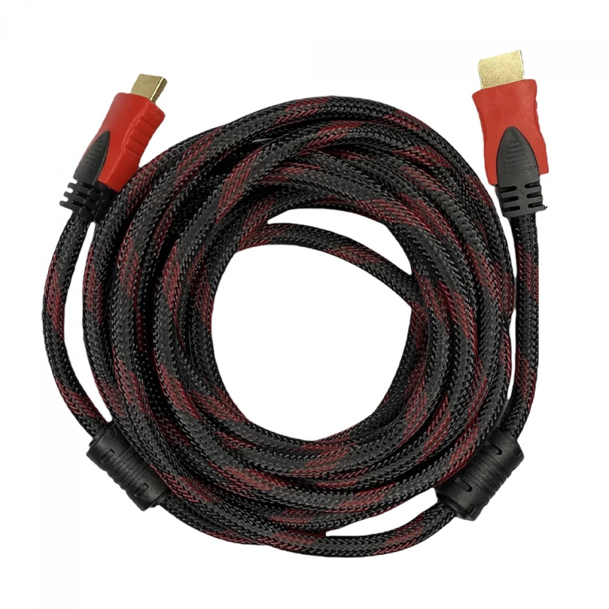 Cabo HDMI 1.4 Teccon, 5m, Preto e Vermelho, TC0031
