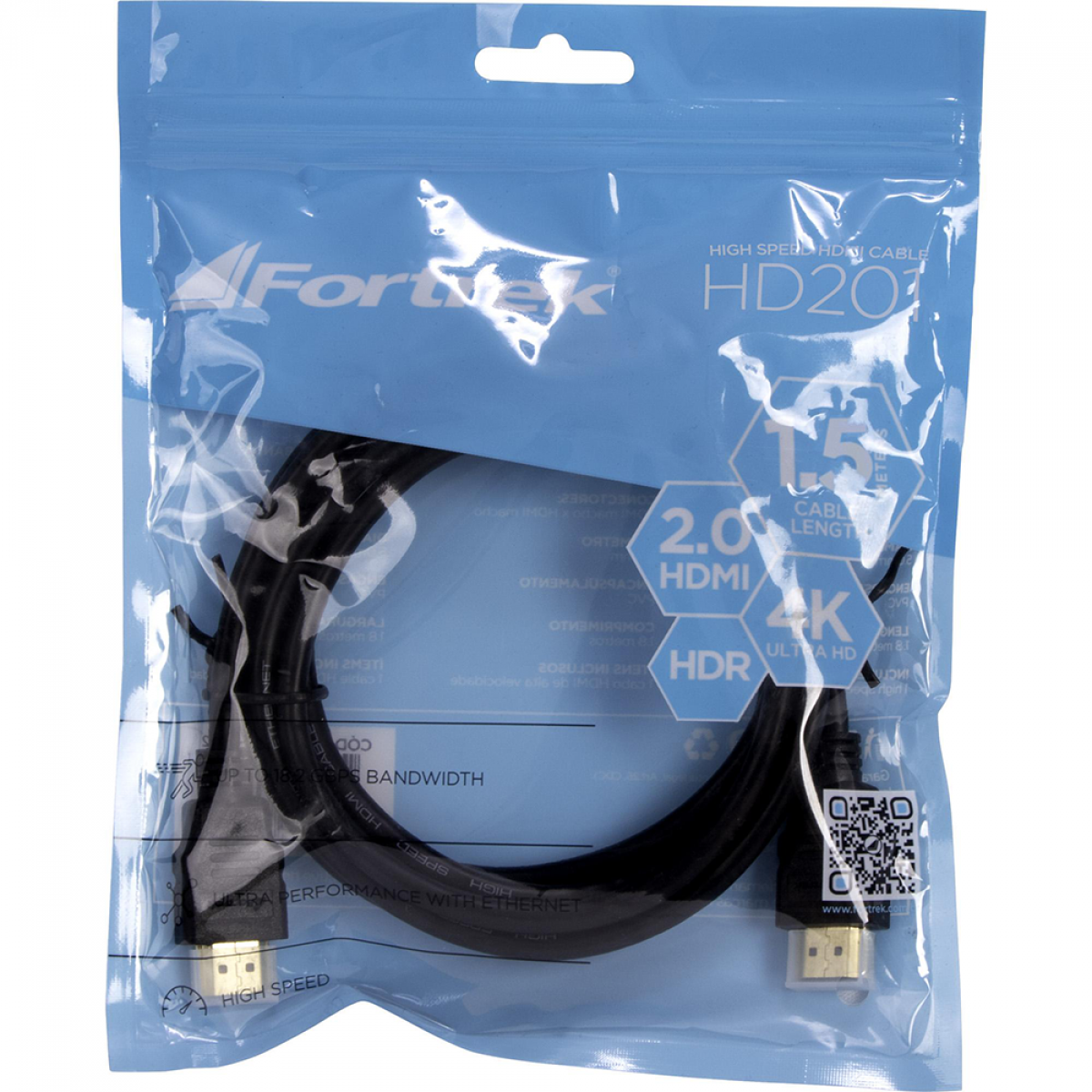 Cabo HDMI 2.0 Fortrek HD201, 4K, 70590