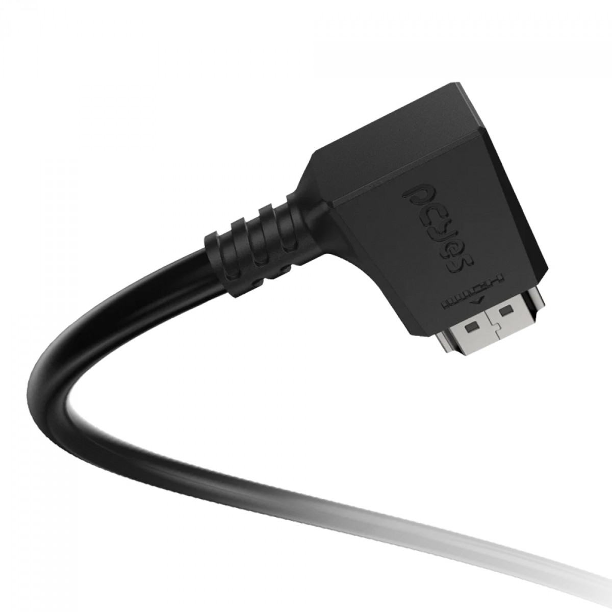 Cabo HDMI 2.0 PCYes, 4K 60Hz, 3D, Com Conector 90º, 2 Metros, PH90H-2