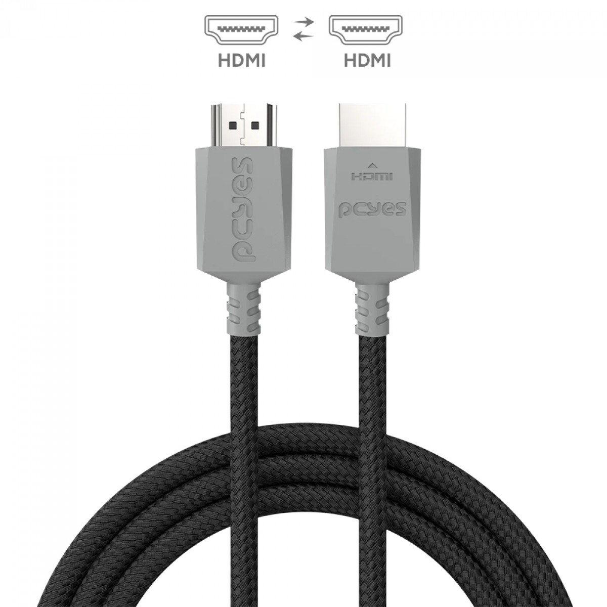 Cabo HDMI 2.1 PCYes, 8K 60Hz, 4K 144Hz, 3D, 1 Metro, Cabo de Nylon, PHU21P