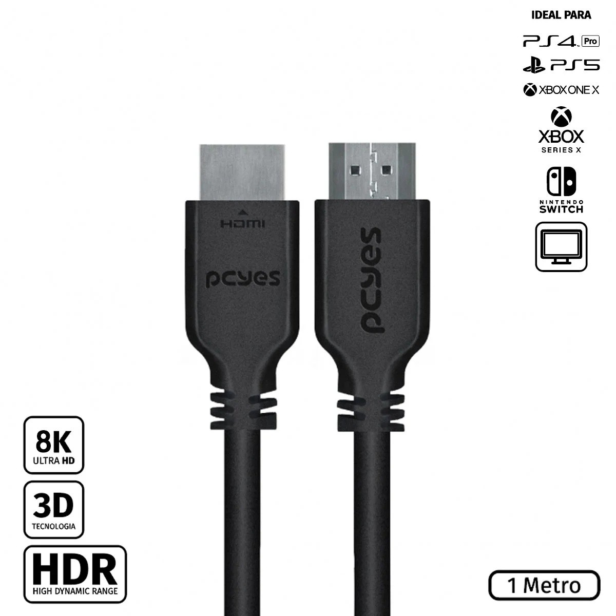 Cabo HDMI Ultra High Speed 2.1 PCYes, 1m, PHM21-1