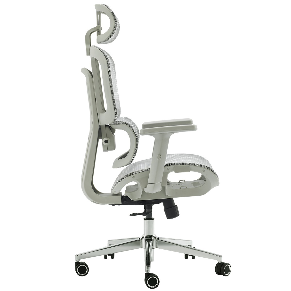 Cadeira de Escritório Dr. Office Business, Mesh, 2D, Ajustável, Suporta até 120kg, Cinza, DR-CH-BNN2DGF