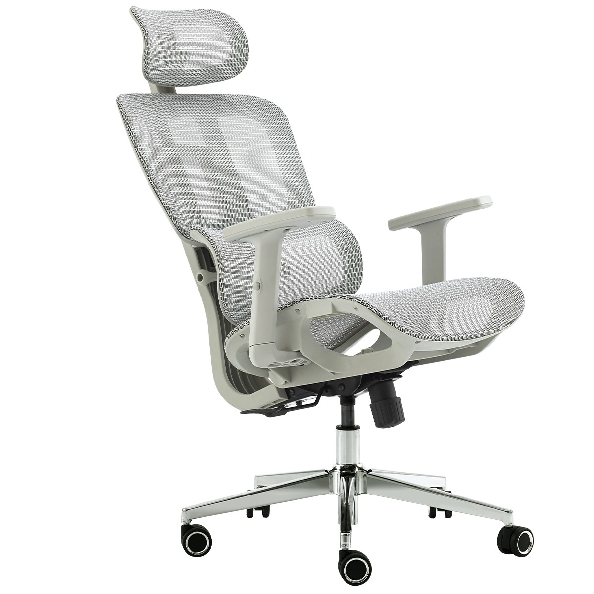 Cadeira de Escritório Dr. Office Business, Mesh, 2D, Ajustável, Suporta até 120kg, Cinza, DR-CH-BNN2DGF