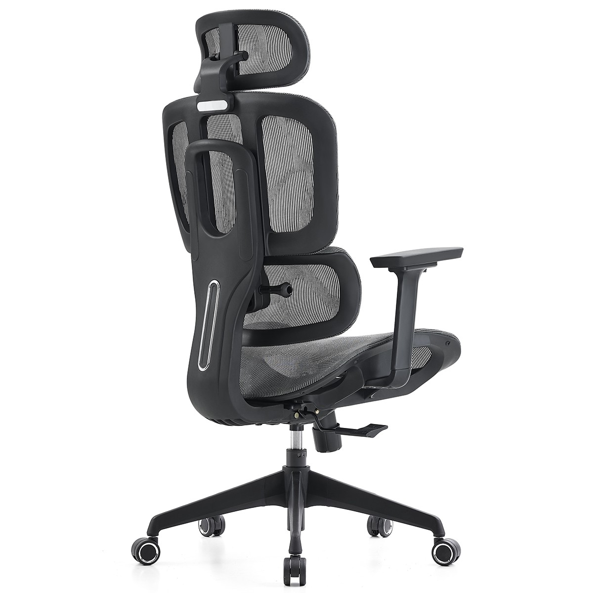 Cadeira de Escritório Dr. Office Business, Mesh, 3D, Ajustável, Suporta até 120kg, Preto e Cinza, DR-CH-BNR3DBGF