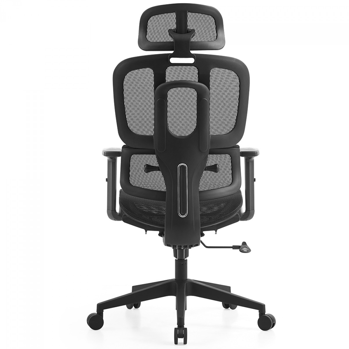 Cadeira de Escritório Dr. Office Business, Preta, Mesh, 2D com 7cm de altura ajustável, Suporta até 120kg 