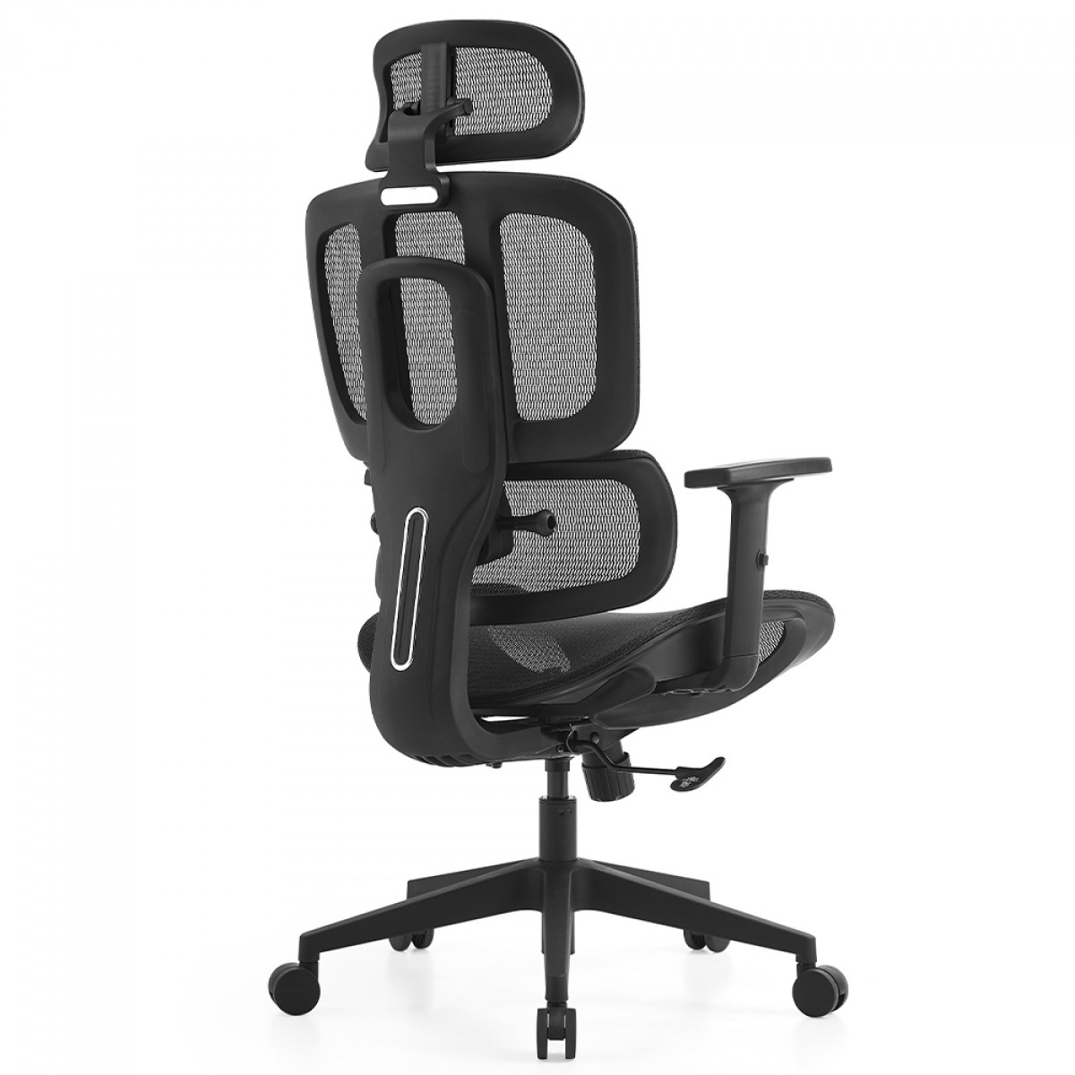 Cadeira de Escritório Dr. Office Business, Preta, Mesh, 2D com 7cm de altura ajustável, Suporta até 120kg 