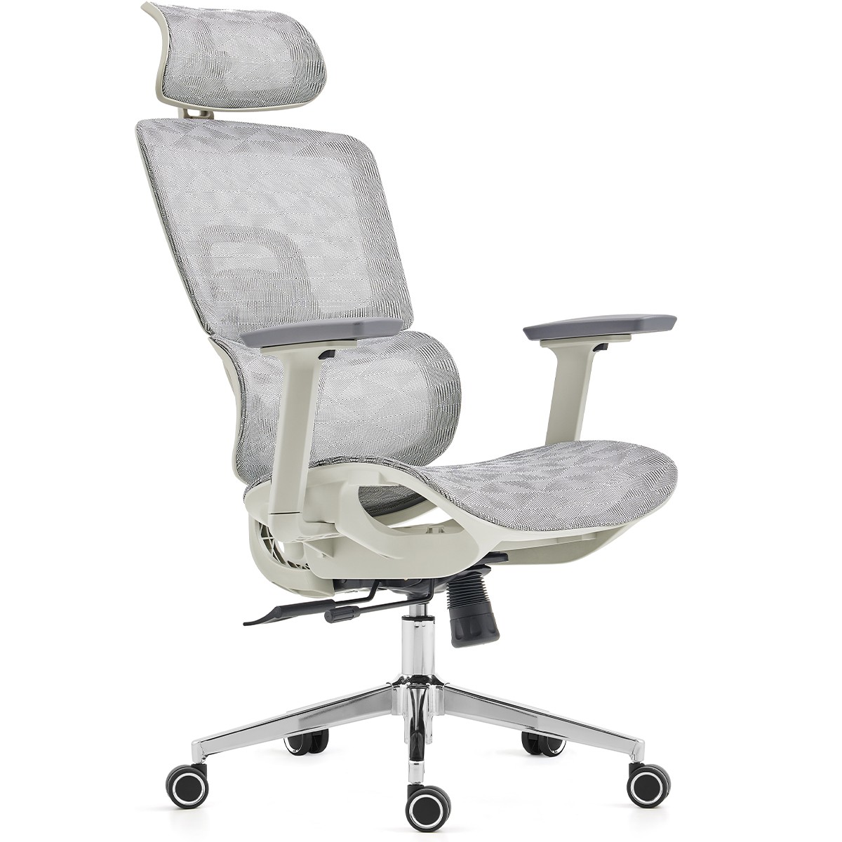 Cadeira de Escritório Dr. Office Business Pro, Cinza, Mesh, 3D, Altura Ajustável, DR-CH-BPR3DGH