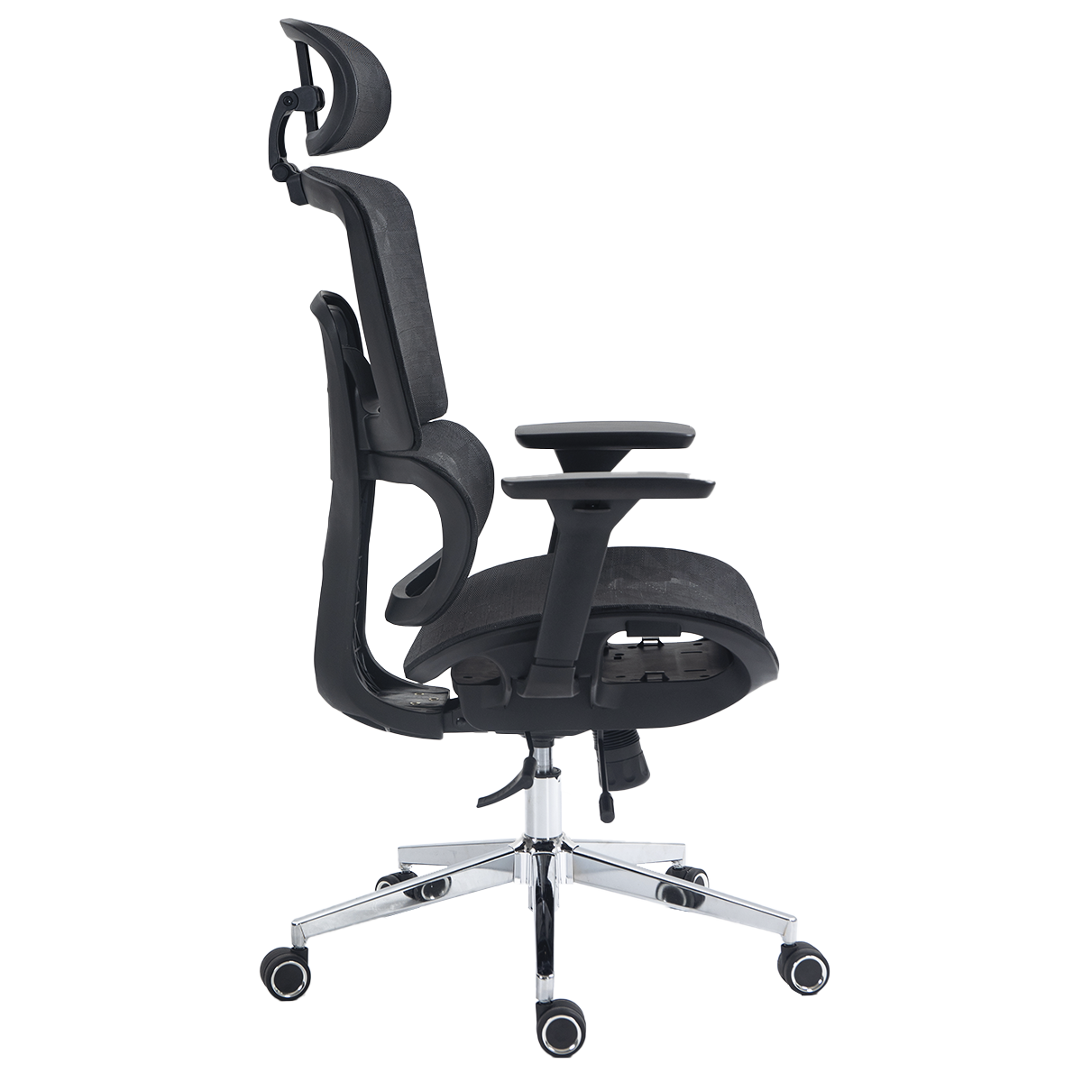 Cadeira de Escritório Dr. Office Business Pro, Preta, Mesh, 3D, Altura Ajustável