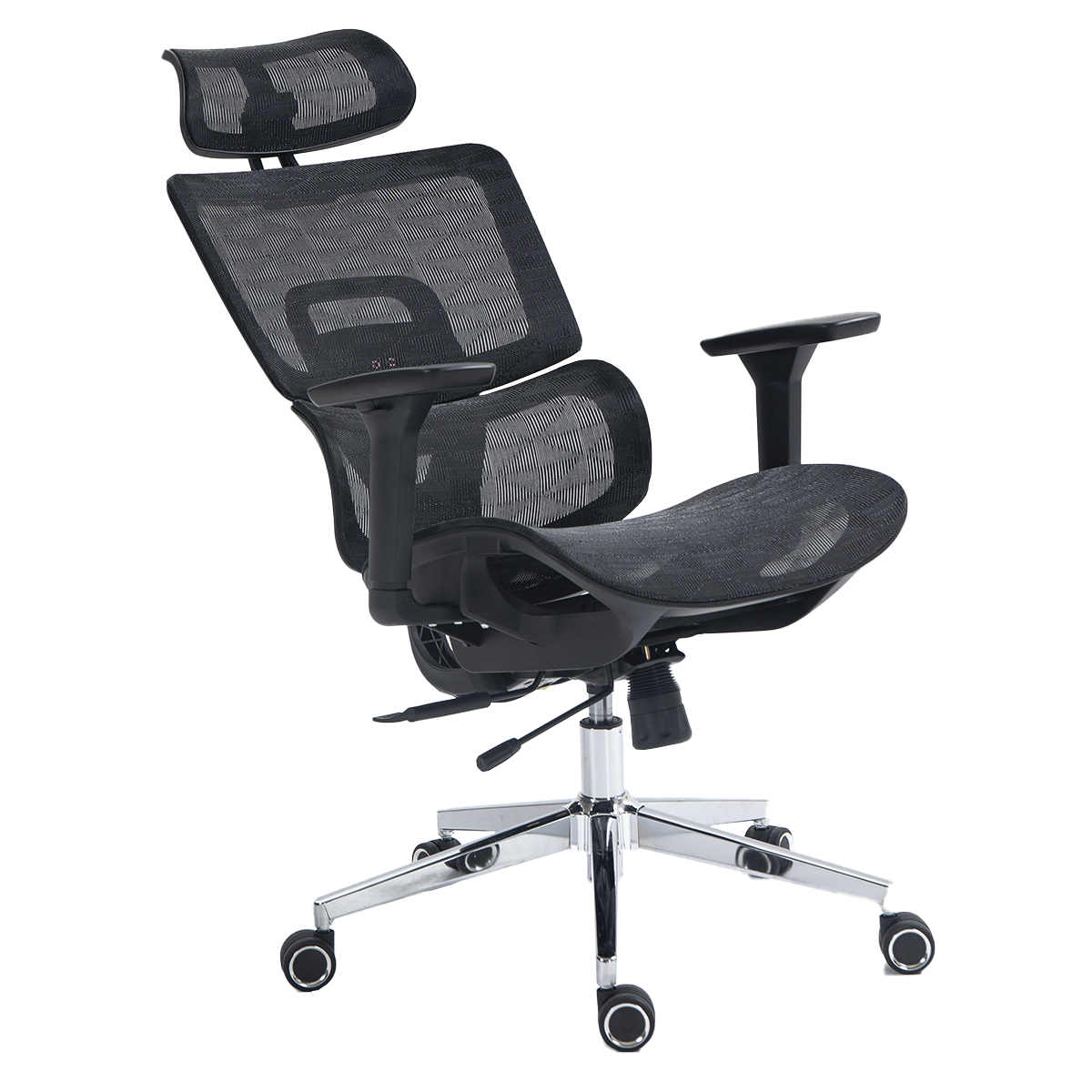 Cadeira de Escritório Dr. Office Business Pro, Preta, Mesh, 3D, Altura Ajustável