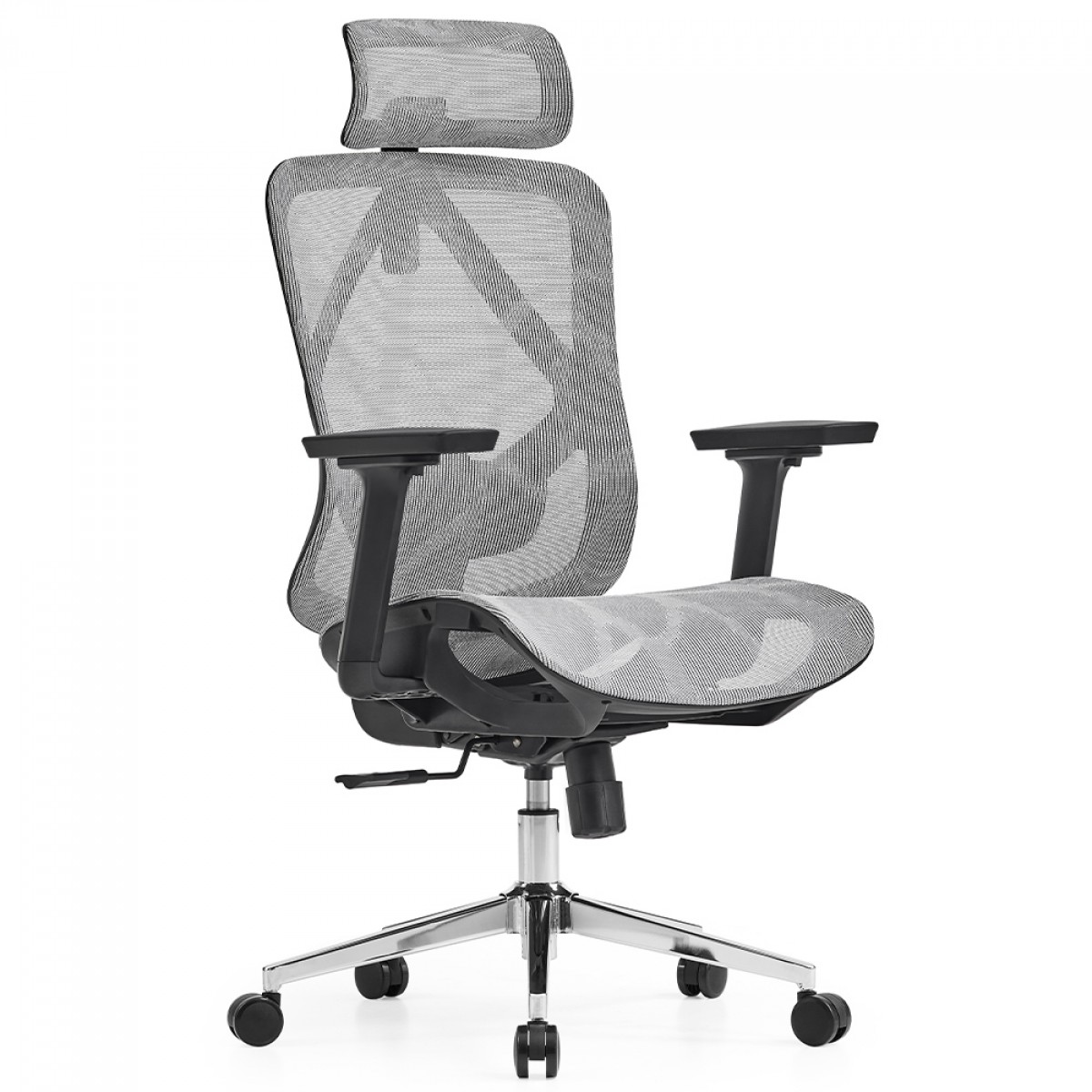 Cadeira de Escritório Dr. Office Ergo, Branco, Mesh, Altura Ajustável, DR-CH-EGR2DBWF