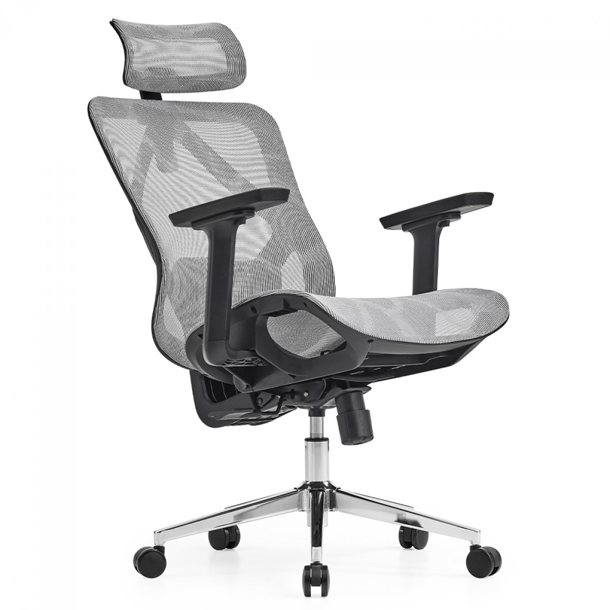 Cadeira de Escritório Dr. Office Ergo, Branco, Mesh, Altura Ajustável, DR-CH-EGR2DBWF