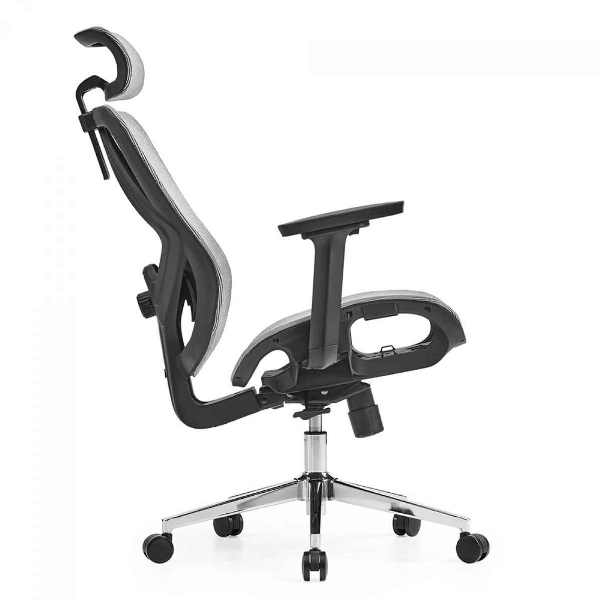 Cadeira de Escritório Dr. Office Ergo, Branco, Mesh, Altura Ajustável, DR-CH-EGR2DBWF