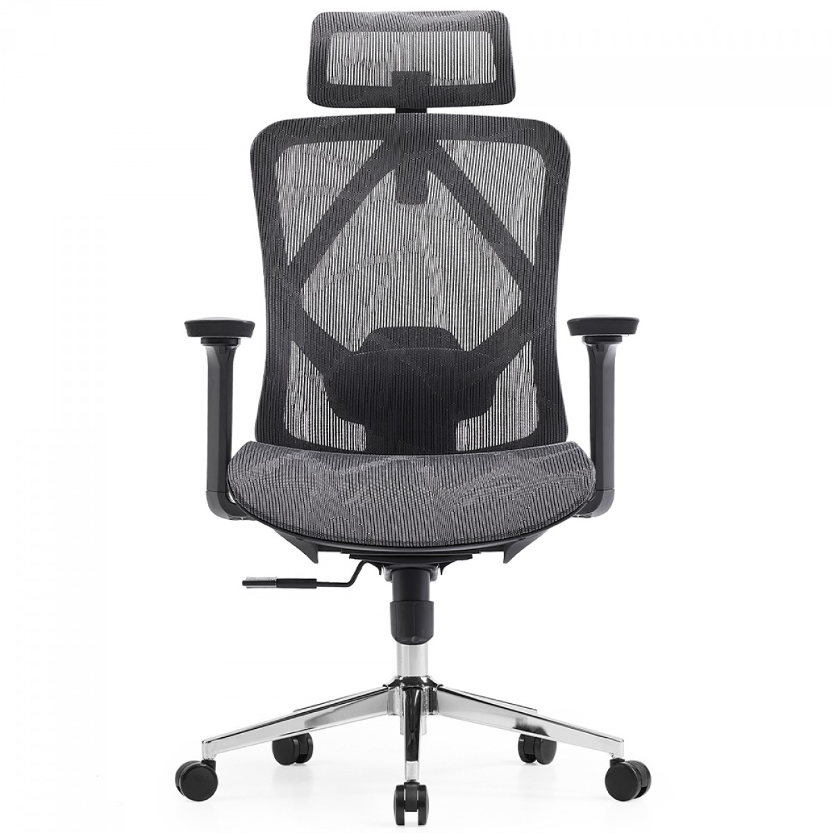 Cadeira de Escritório Dr. Office Ergo, Cinza, Mesh, Altura Ajustável, DR-CH-EGR2DBGF