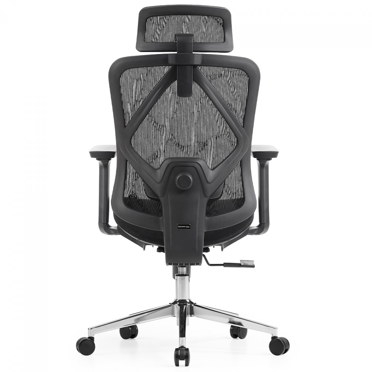 Cadeira de Escritório Dr. Office Ergo, Preta, Mesh, Altura Ajustável