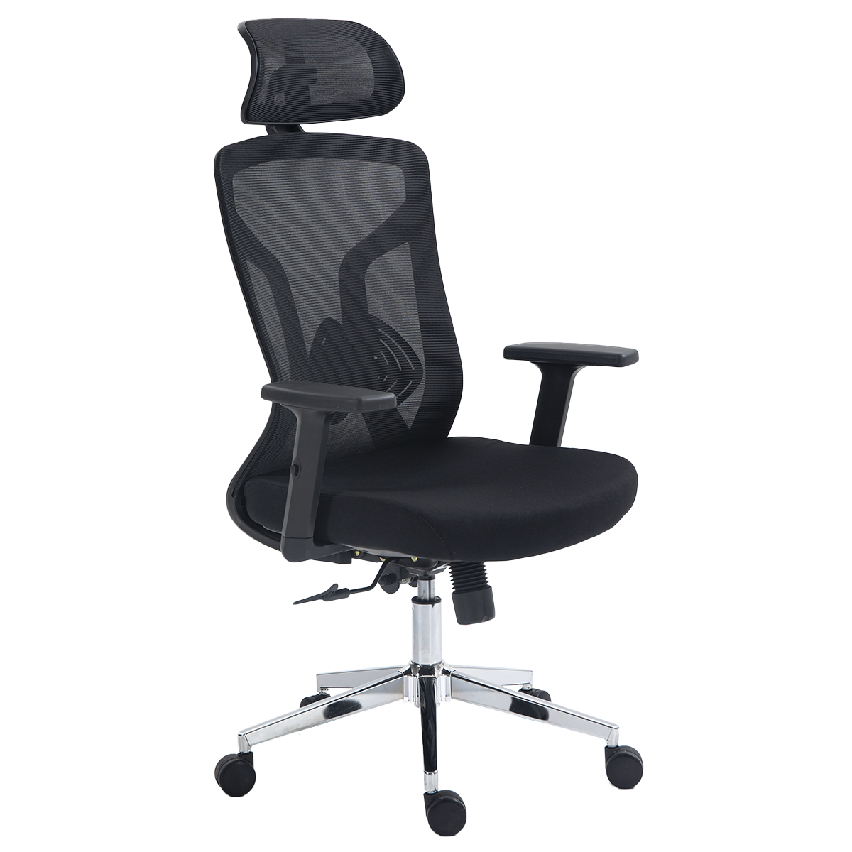 Cadeira de Escritório Dr. Office Ergo Pro, Preta, Mesh, Altura Ajustável