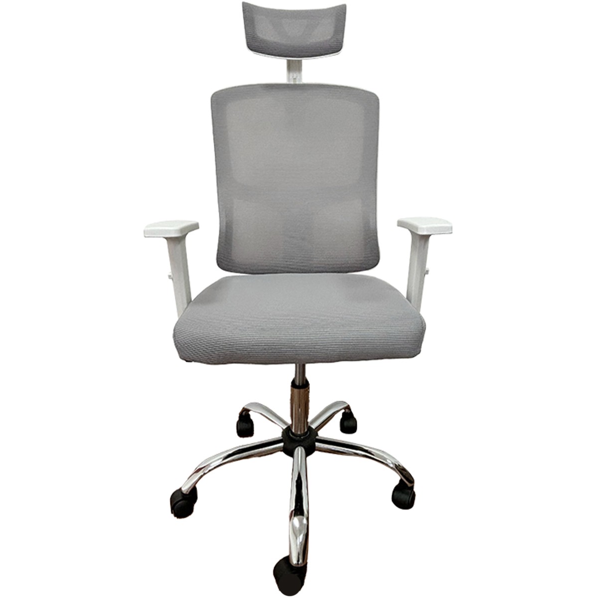 Cadeira De Escritório Dr. Office Prime, Mesh, Altura Ajustável, Cinza, DR-CH-PMN0DWF