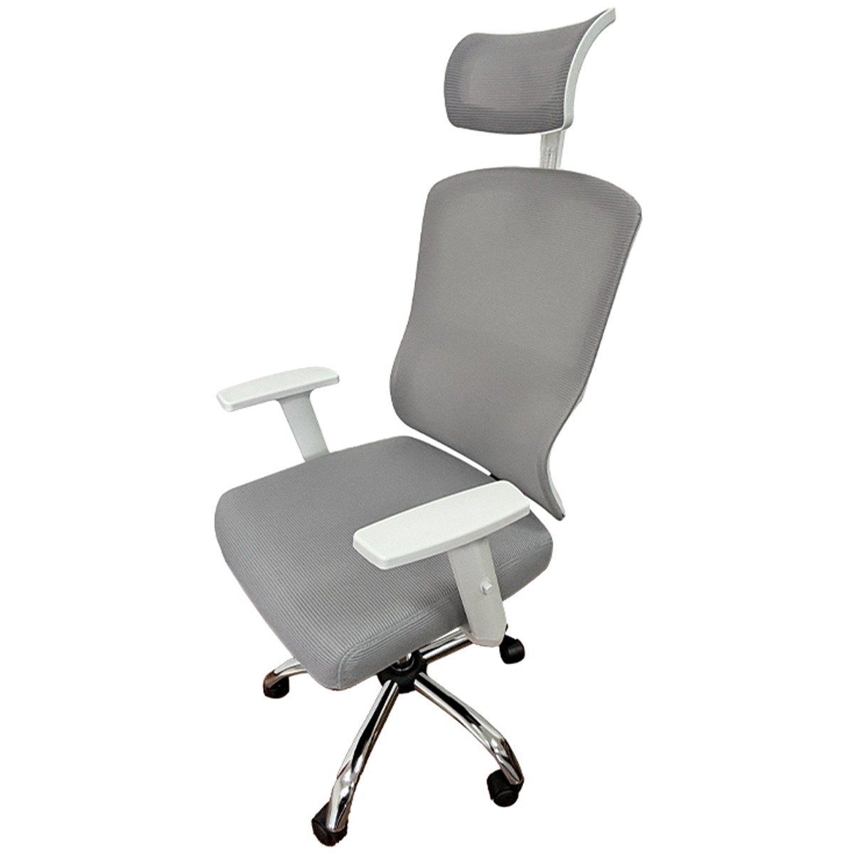 Cadeira De Escritório Dr. Office Prime, Mesh, Altura Ajustável, Cinza, DR-CH-PMN0DWF