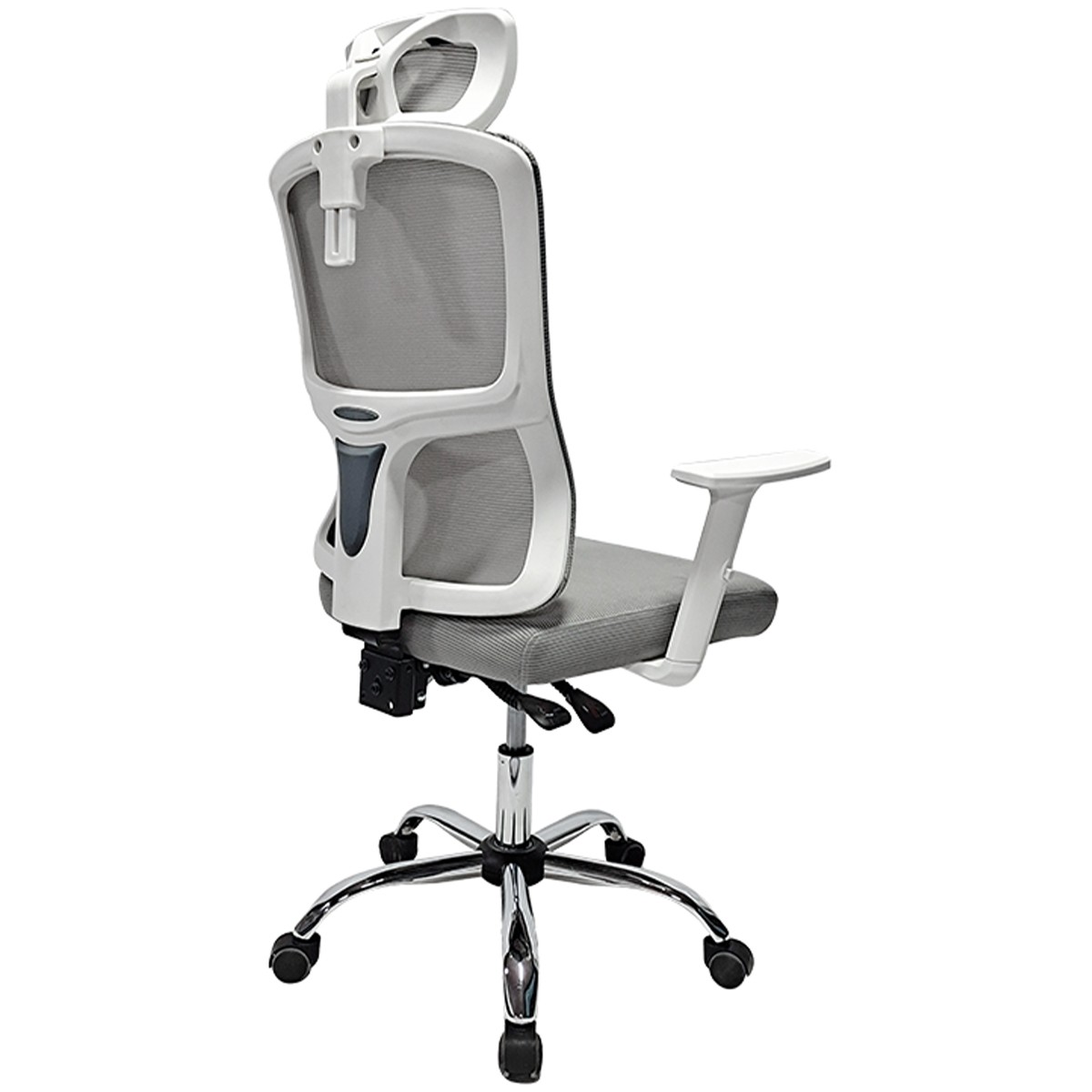 Cadeira De Escritório Dr. Office Prime, Mesh, Altura Ajustável, Cinza, DR-CH-PMN0DWF