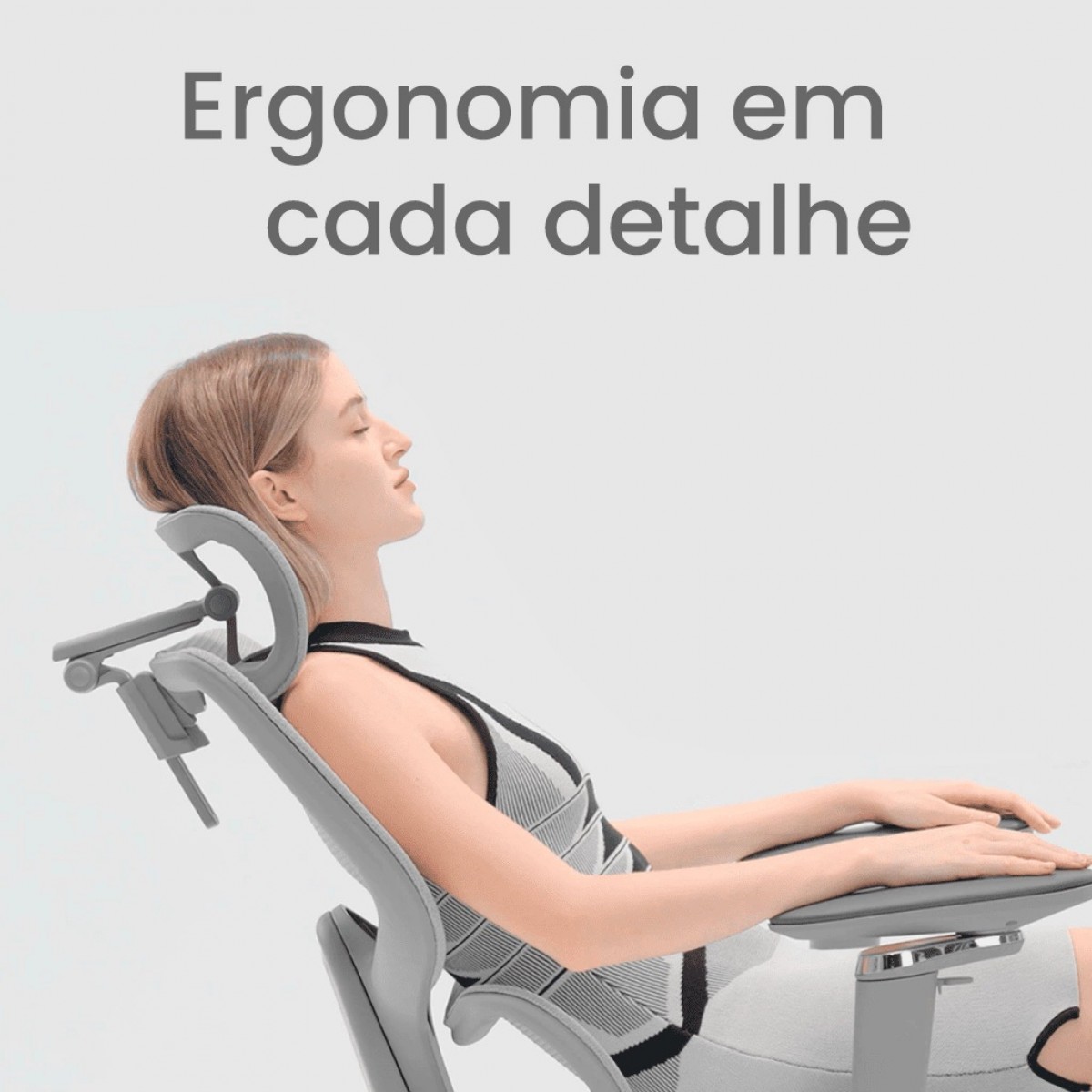 Cadeira de Escritório DT3 Ergonomie Home, 5D, Mesh, Preta