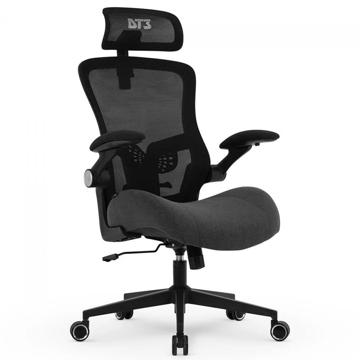 Cadeira De Escritório DT3 Vita Super H, Ajustável, Ergonômica, Mesh, Cinza Escuro, 14249-0