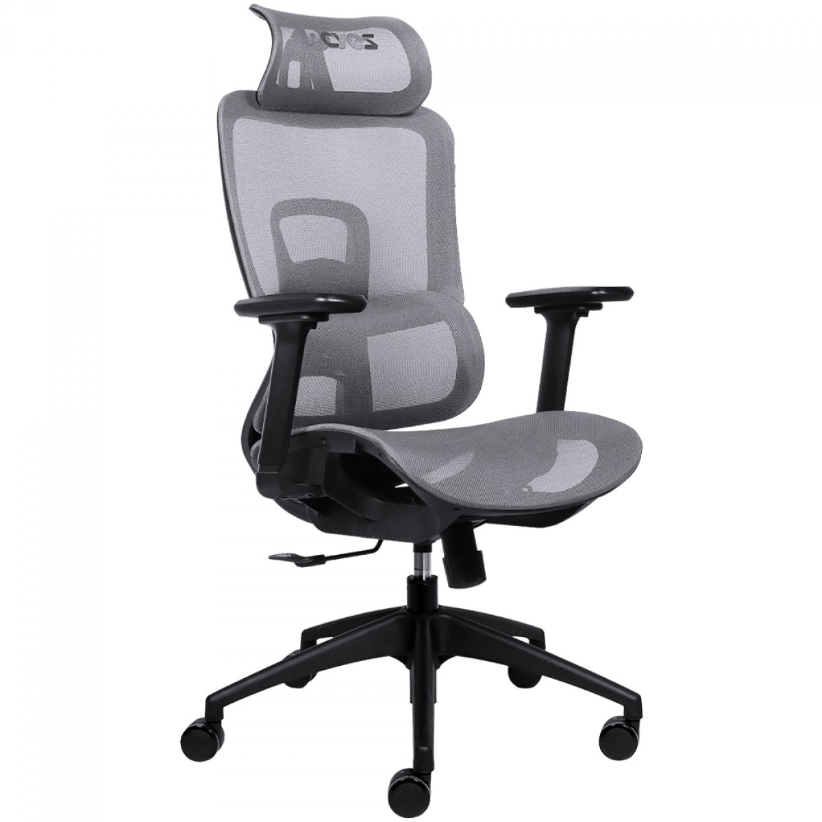Cadeira de Escritório PCYes Office MS5, Mesh, Ajustável, Ergonômico, 3D, Cinza, PCOMS5G