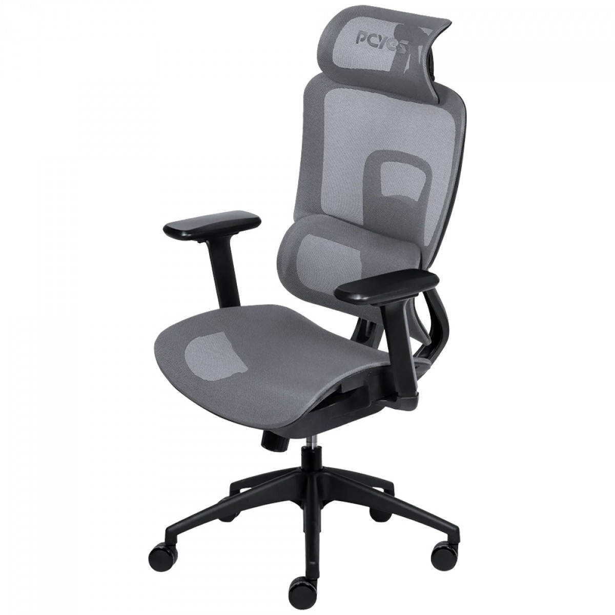 Cadeira de Escritório PCYes Office MS5, Mesh, Ajustável, Ergonômico, 3D, Cinza, PCOMS5G