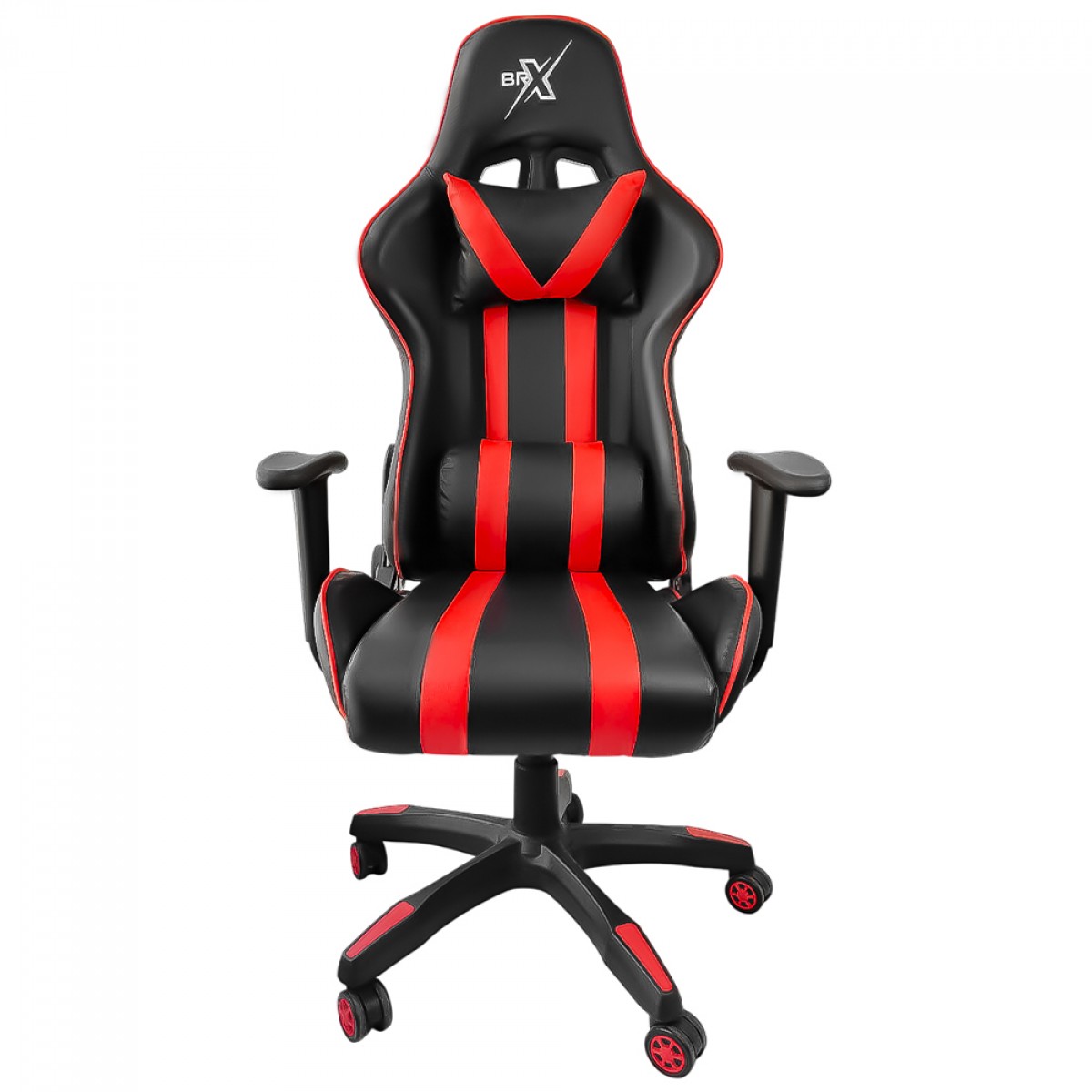 Cadeira Gamer BRX 702, Ajustável, Reclinável, Vermelho e Preto, CD-702RED
